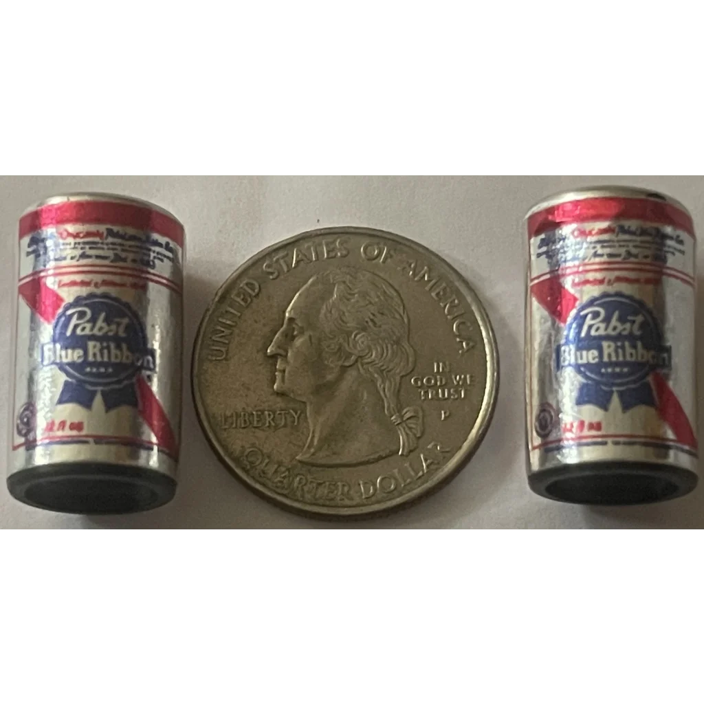 Vintage 1970s Mini Pabst Blue Ribbon Beer Can Vending | Gumball Never Opened! Collectibles Antique Collectible Items
