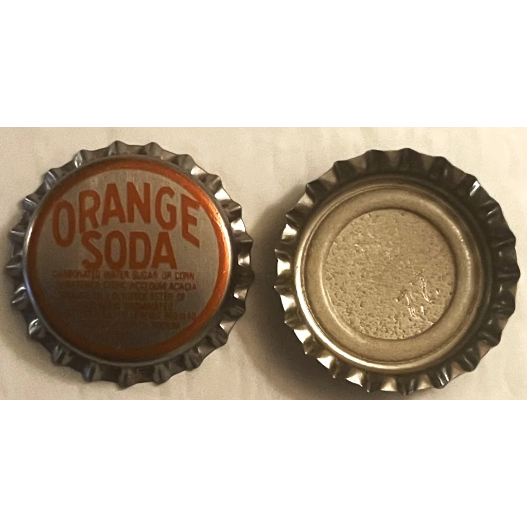 Vintage 1970s Orange Soda Bottle Cap Uncommon Americana Memorabilia! Collectibles Rare - Gem!