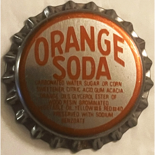 Vintage 1970s Orange Soda Bottle Cap Uncommon Americana Memorabilia! Collectibles Rare - Gem!