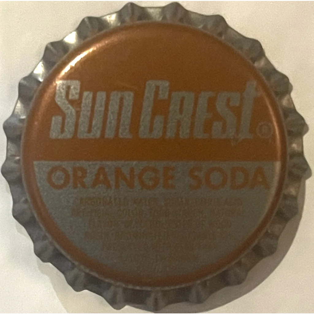 Vintage 1970s Sun Crest 🍊 Orange Soda Bottle Cap Atlanta GA Collectibles Step back in time