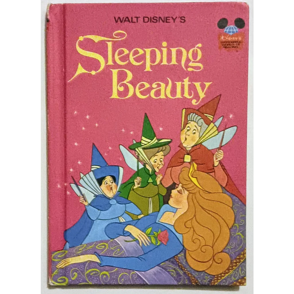 Vintage 1974 Disney Sleeping Beauty hardcover book cover