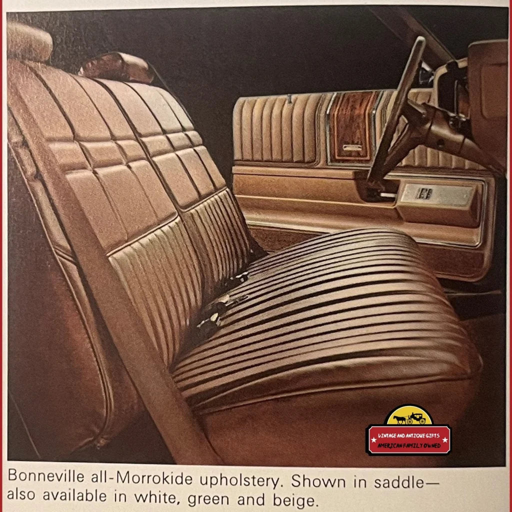 Vintage 1974 Pontiac Bonneville Dealer Brochure Mi Homage To The Salt Flats - Advertisements - Antique Misc.