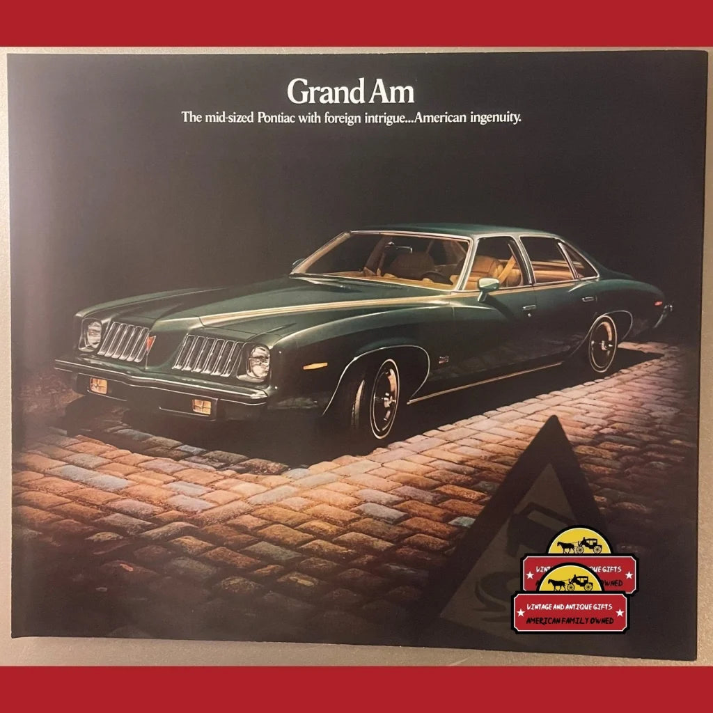 Vintage 1974 Pontiac Grand Am Dealer Brochure Mi Advertisements Antique Collectible Items | Memorabilia Rare - Pristine