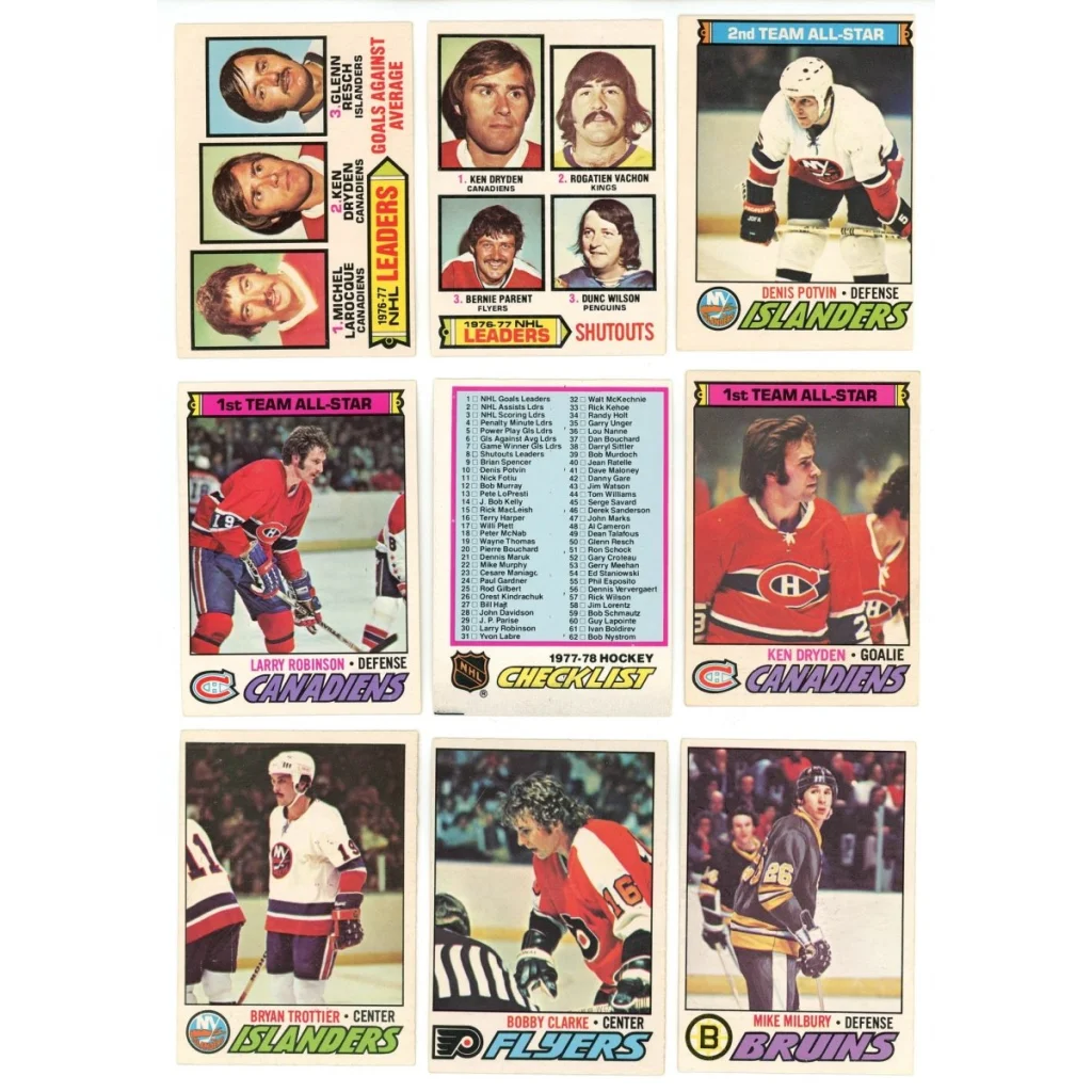 Vintage 1977 O-Pee-Chee hockey complete set inside a break box, perfect for collectors