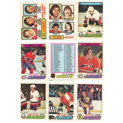 Vintage 1977 O-Pee-Chee hockey complete set inside a break box, perfect for collectors