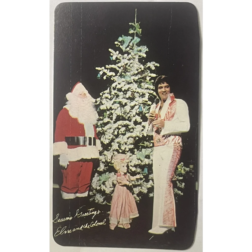 Vintage 1978 Elvis Presley Card Calendar RCA Records With Santa! Collectibles Antique Collectible Items | Memorabilia