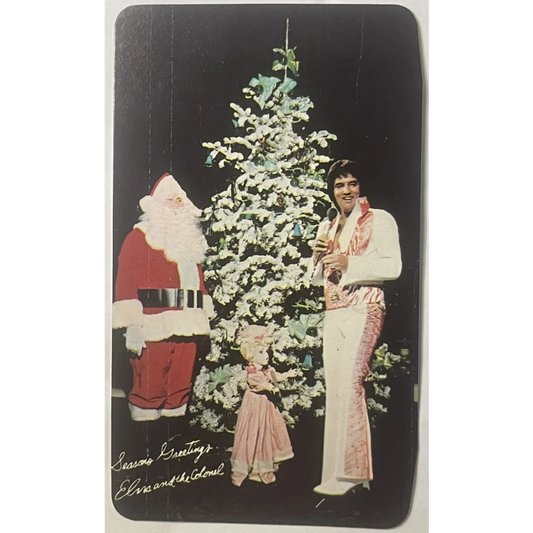 Vintage 1978 Elvis Presley Card Calendar RCA Records With Santa! Collectibles Step into with Rare Calendar: Rockin’