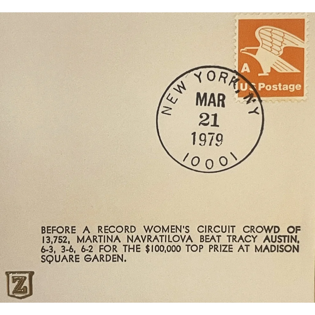 Vintage 1979 🎾 Martina Navratilova Embossed Stamped Envelope Tennis Legend! Collectibles Antique Collectible Items