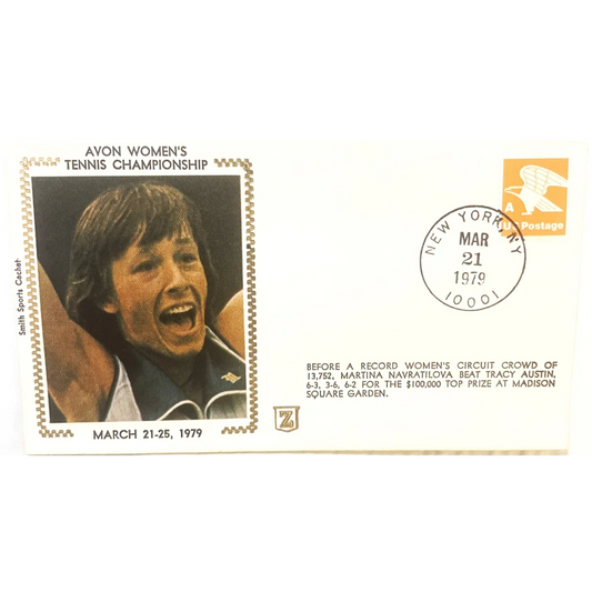Vintage 1979 🎾 Martina Navratilova Embossed Stamped Envelope Tennis Legend! Collectibles Antique Collectible Items