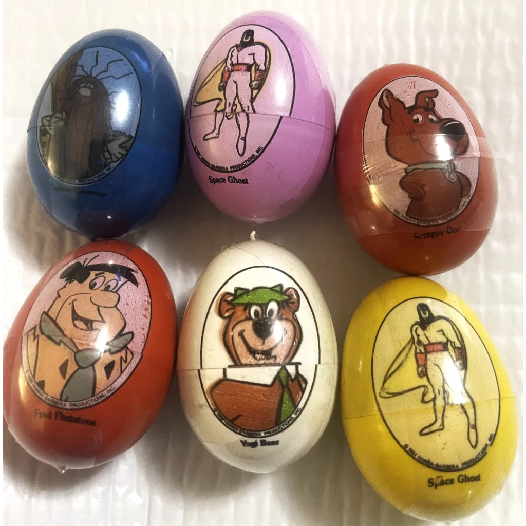 Vintage 1980-81 Hanna Barbera Plastic Eggs with Hidden Surprise Factory Sealed! Collectibles and Antique Gifts Home