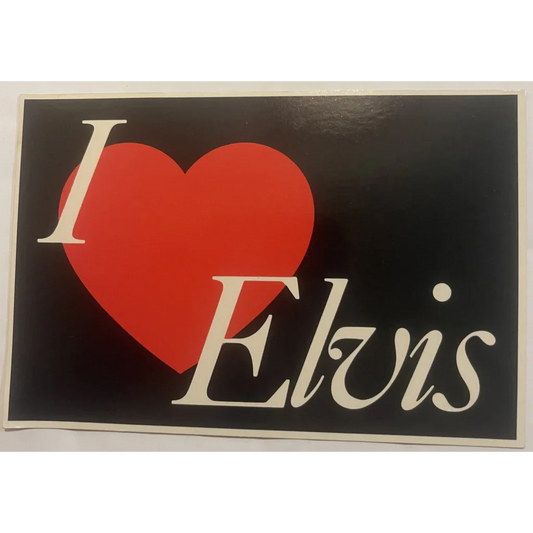 Vintage 1980 I Heart - Love Elvis Postcard Rock and Roll Memorabilia Collectibles - Postcard: