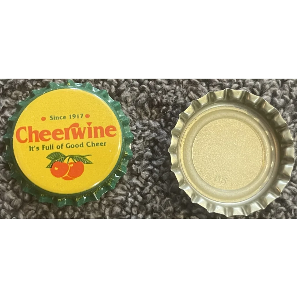 Vintage 1980s Cheerwine Bottle Cap West Jefferson And Salisbury Nc Advertisements and Antique Gifts Home page Rare - &