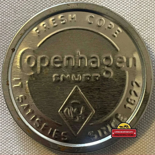 Vintage 1980s Copenhagen Snuff Tin Top - Lid Fresh Cope Collectibles Rare - Limited Stock!