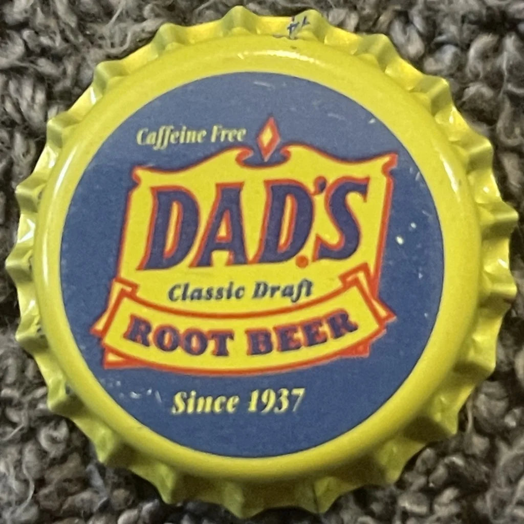 Vintage 1980s Dad’s Root Beer Bottle Cap Chicago Il Jasper In Advertisements and Antique Gifts Home page 80s Cap: