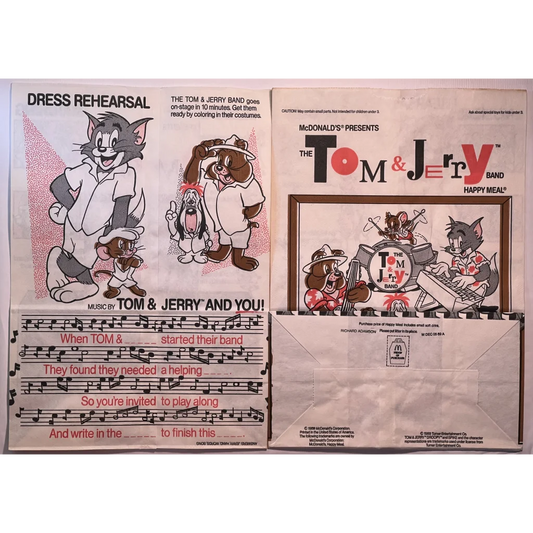 Vintage 1980s 💖 Tom and Jerry McDonald’s Happy Meal Bag Droopy Spike Too! Collectibles Antique Gifts Home page 80s