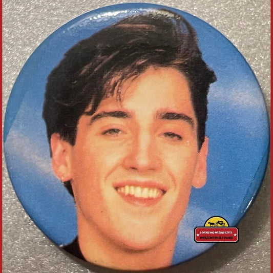 Vintage 1980s New Kids on The Block Pin Jonathan Knight Boston MA NKOTB Blue Advertisements and Antique Gifts Home page