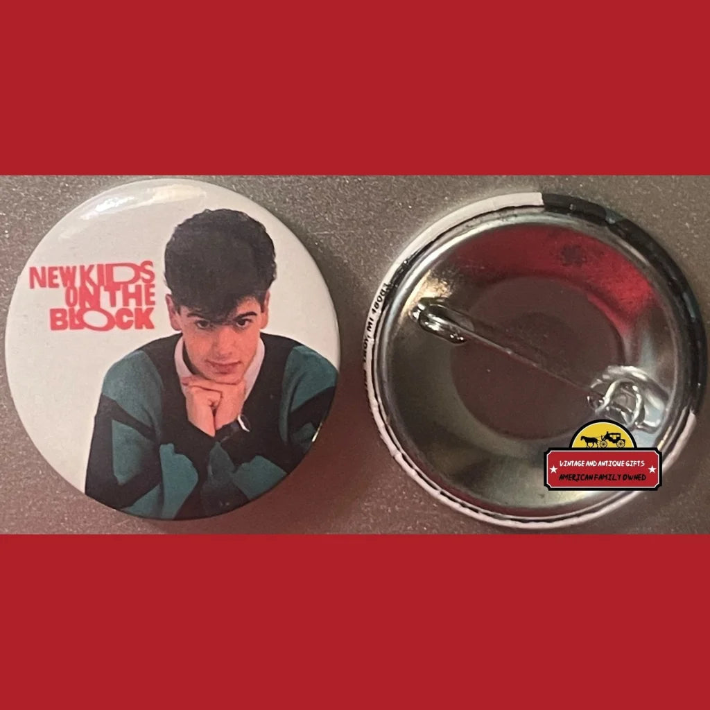 Vintage 1980s New Kids on The Block Pin Jordan Knight Boston MA NKOTB Advertisements and Antique Gifts Home page Retro