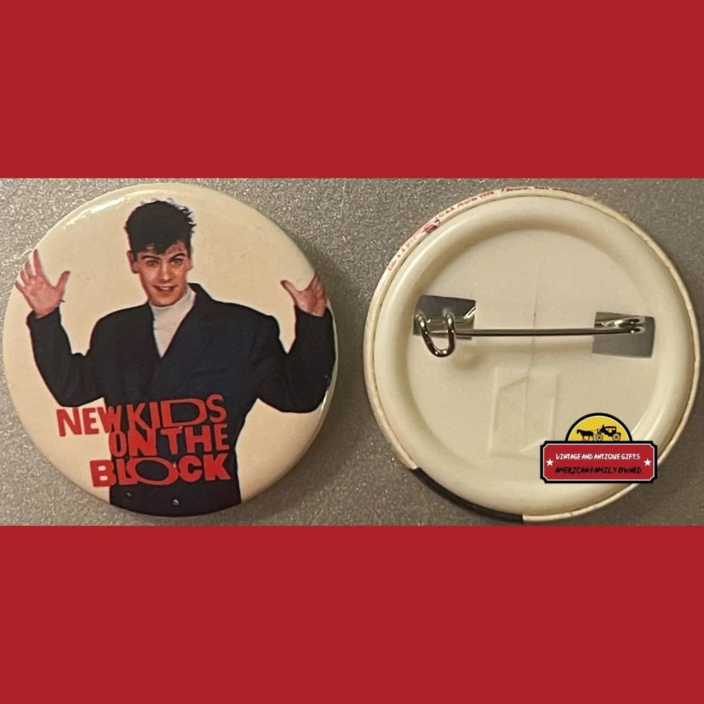 Vintage 1980s New Kids on The Block Pin Jordan Knight Boston MA NKOTB Jazz Hands Advertisements and Antique Gifts Home
