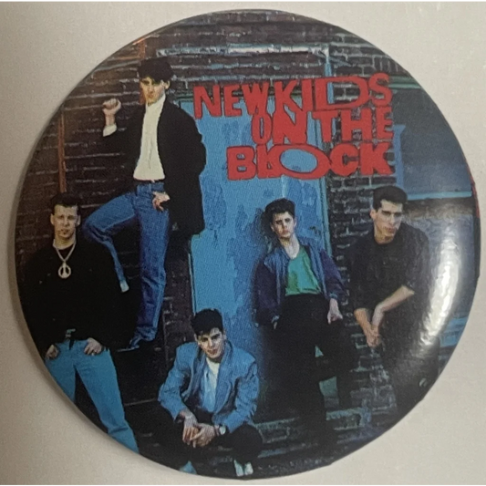 Vintage 1980s New Kids on The Block Pin Urban Group Shot Boston MA NKOTB Advertisements Antique Misc. Collectibles