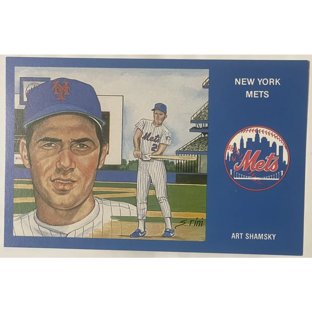Vintage 1980s Limited Edition Only 5000 Ever! 1969 💪 Art Shamsky NY Mets Postcard Collectibles Antique Collectible