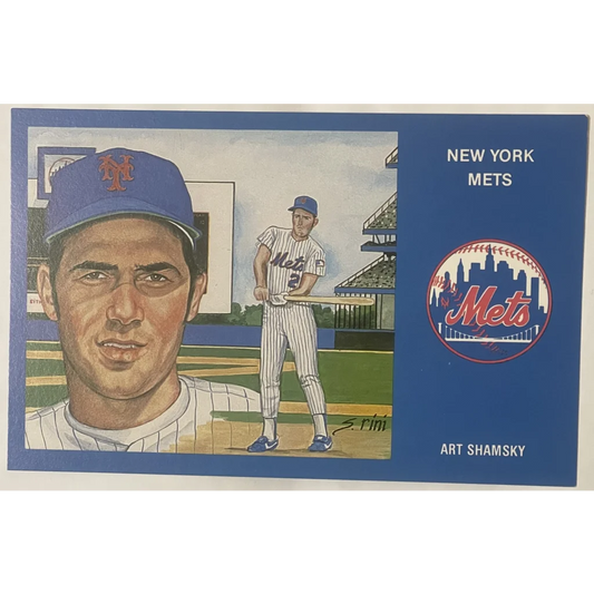 Vintage 1980s Limited Edition Only 5000 Ever! 1969 💪 Art Shamsky NY Mets Postcard Collectibles Rare - Must-Have