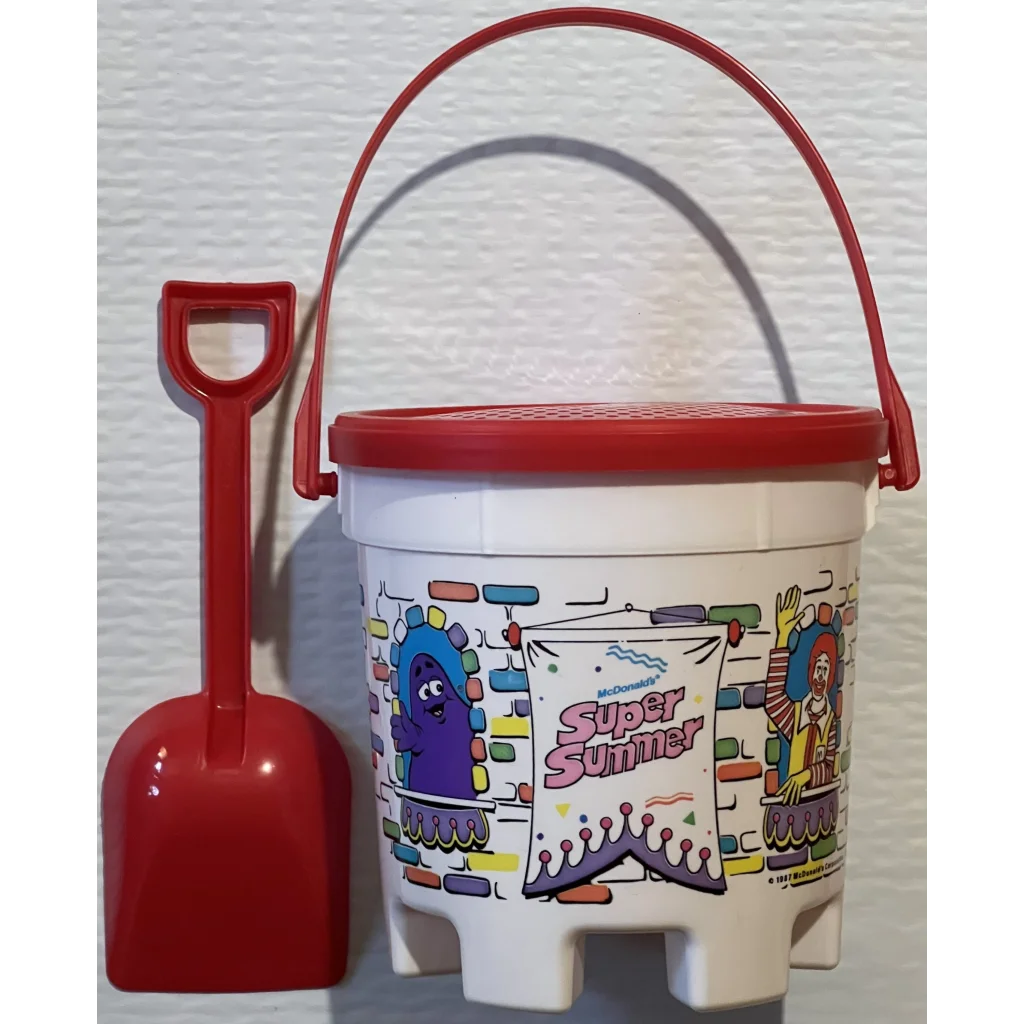 Vintage 1980s McDonald’s Super Summer Sandcastle Bucket Pail Beach Time! Collectibles Antique Collectible Items