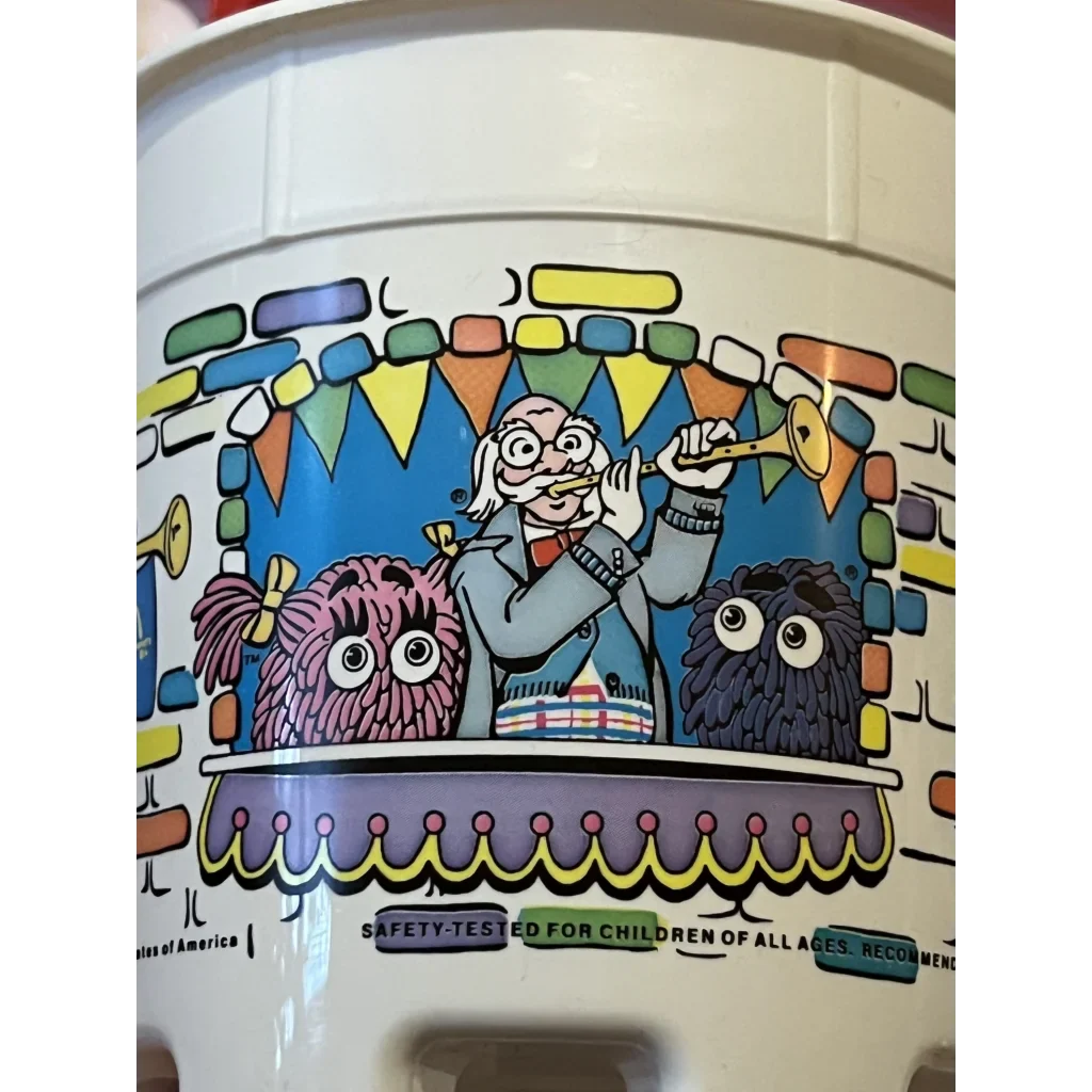 Colorful Retro McDonald’s Super Summer Sandcastle Bucket with fun characters and bunting