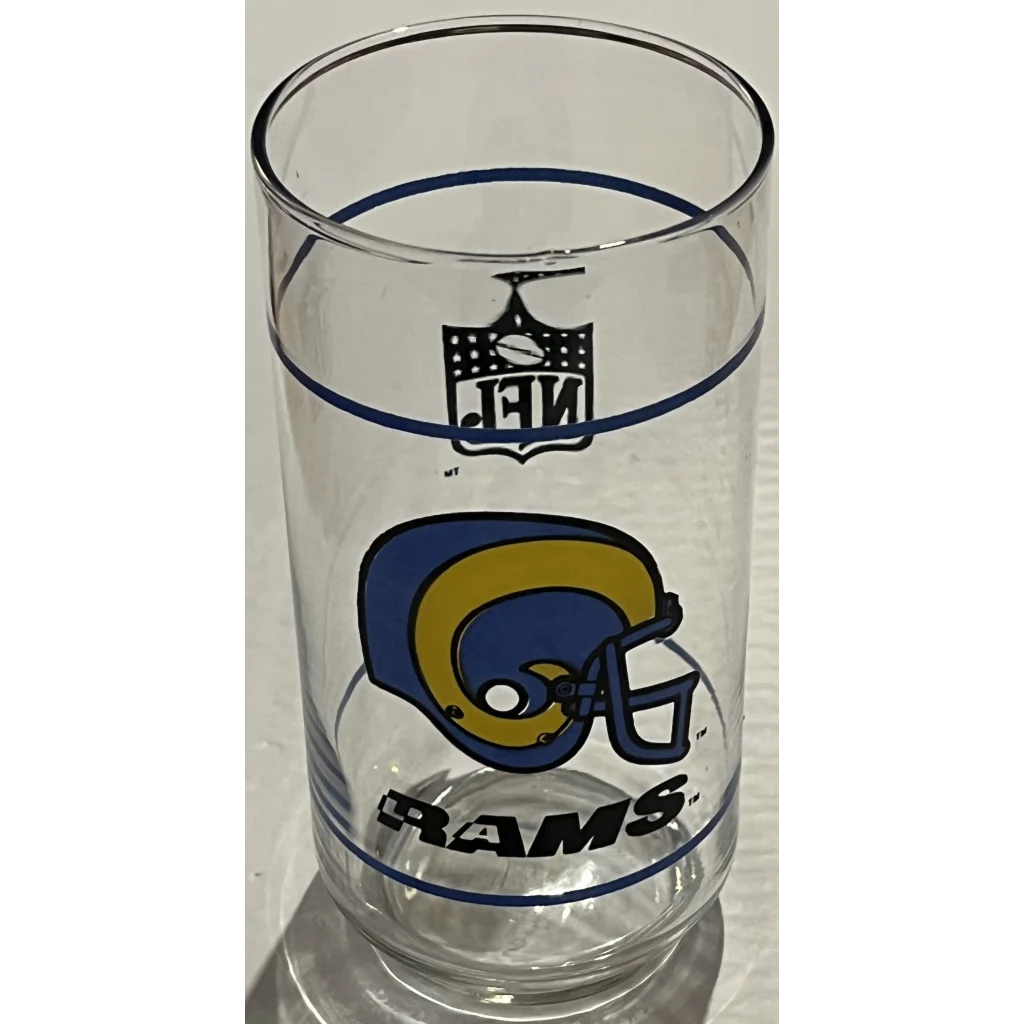 Vintage 1980s NFL and Mobil St Louis LA Rams Collectible Glass Collectibles Antique Items | Memorabilia Glass: