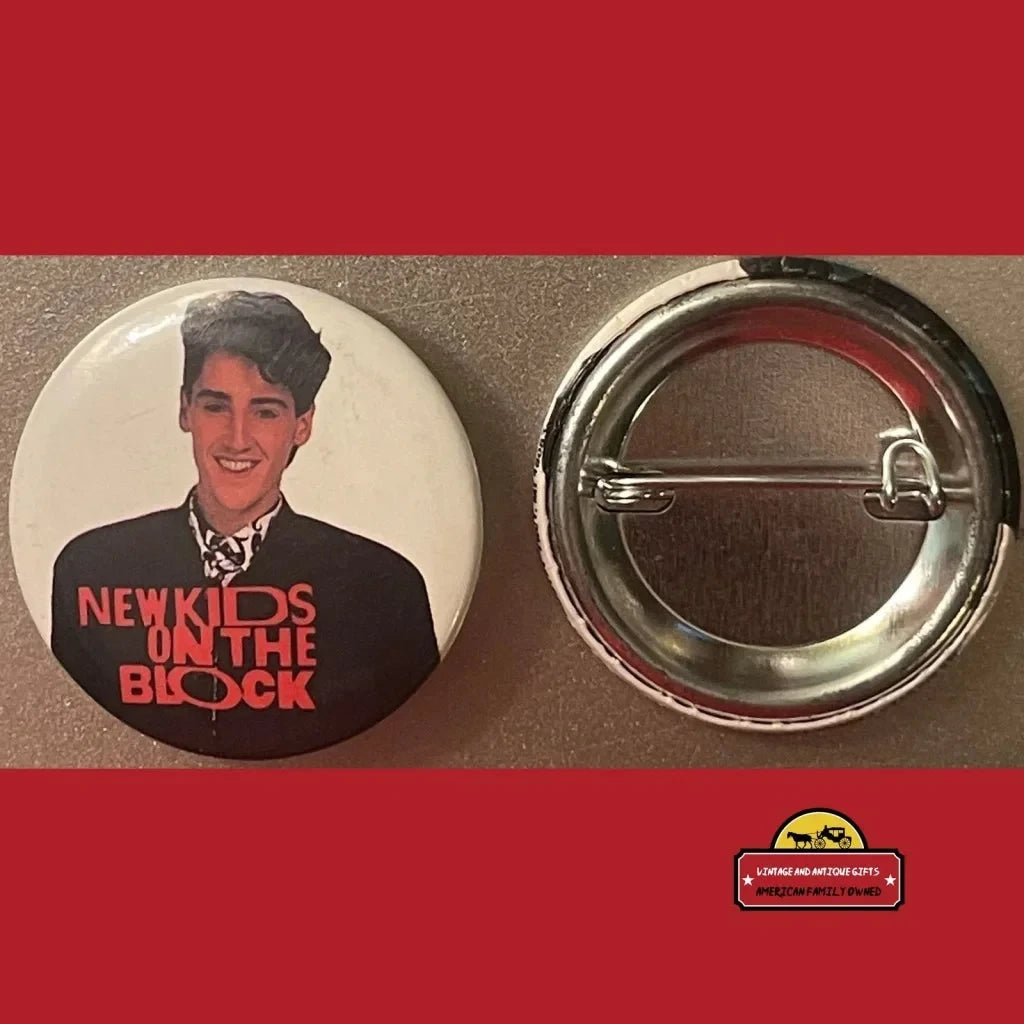 Vintage 1980s New Kids on The Block Pin Jonathan Knight Boston MA NKOTB Suit Advertisements and Antique Gifts Home page