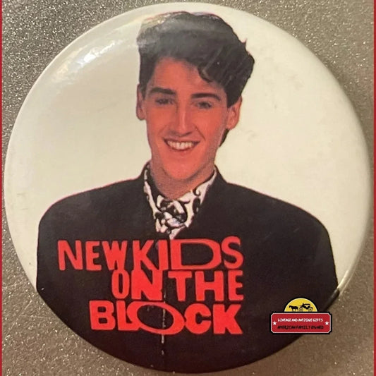 Vintage 1980s New Kids on The Block Pin Jonathan Knight Boston MA NKOTB Suit Advertisements Pin: