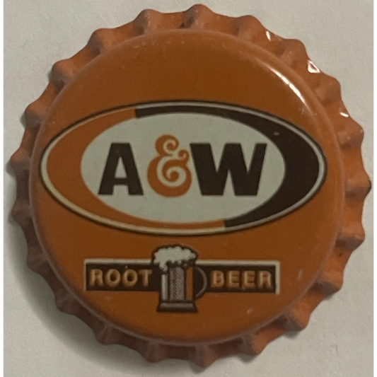 Vintage 1980s A&W Root Beer Bottle Cap Iconic Frothy Mug Such Nostalgia! Collectibles Antique and Caps Travel back