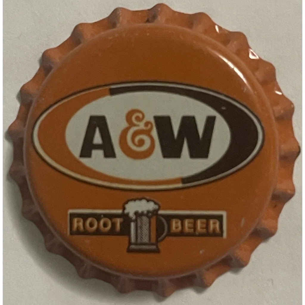 Vintage 1980s A&W Root Beer Bottle Cap Iconic Frothy Mug Such Nostalgia! Collectibles Antique and Caps Travel back