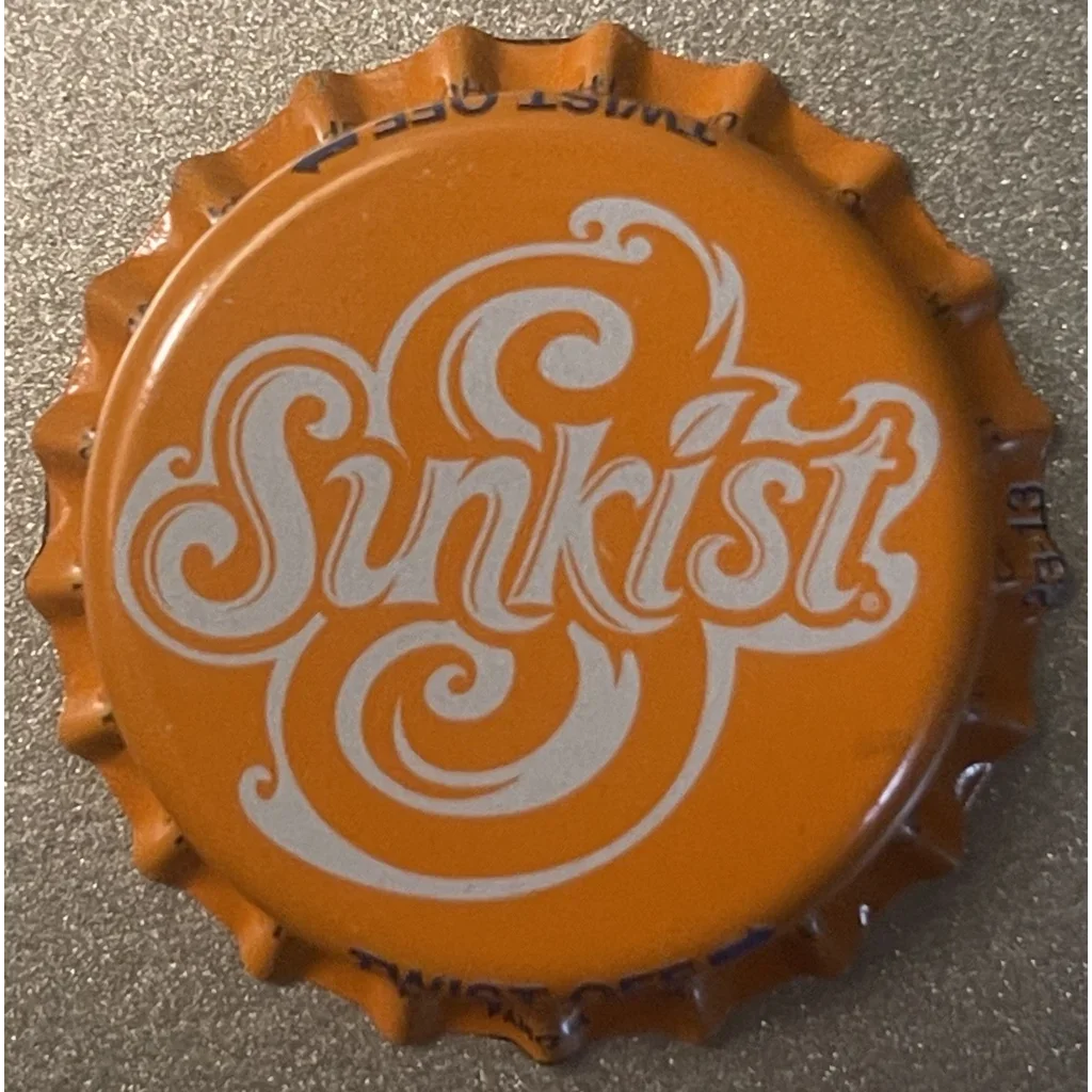 Vintage 1980s Sunkist Orange Soda Bottle Cap Beautiful Cap! Collectibles and Antique Gifts Home page - A nostalgic