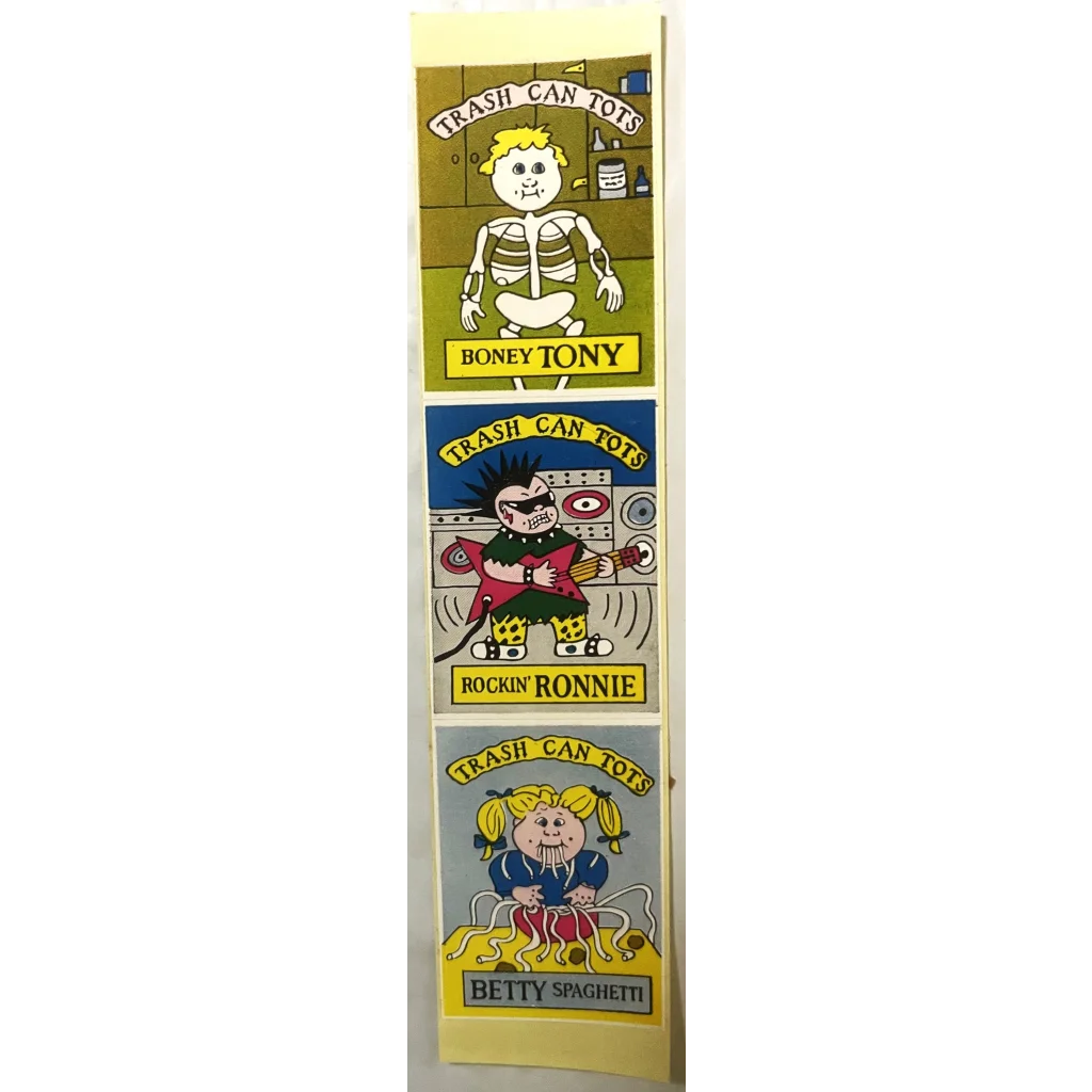 Vintage 1980s 🗑️ Trash Can Tots Stickers Madballs and Garbage Pail Kids Inspired - 1 Collectibles Antique