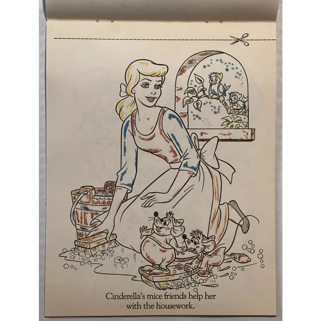 Vintage 1980s Walt Disney and McDonald’s Cinderella Paint with Water Book Collectibles Antique Gifts Home page –