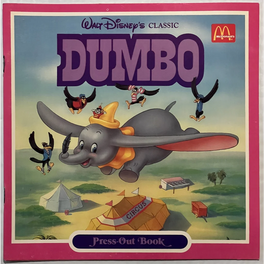 Vintage 1980s Walt Disney and McDonald’s Dumbo Press Out Book Adorable! Collectibles 1987 Out: Adorable & Memorabilia!