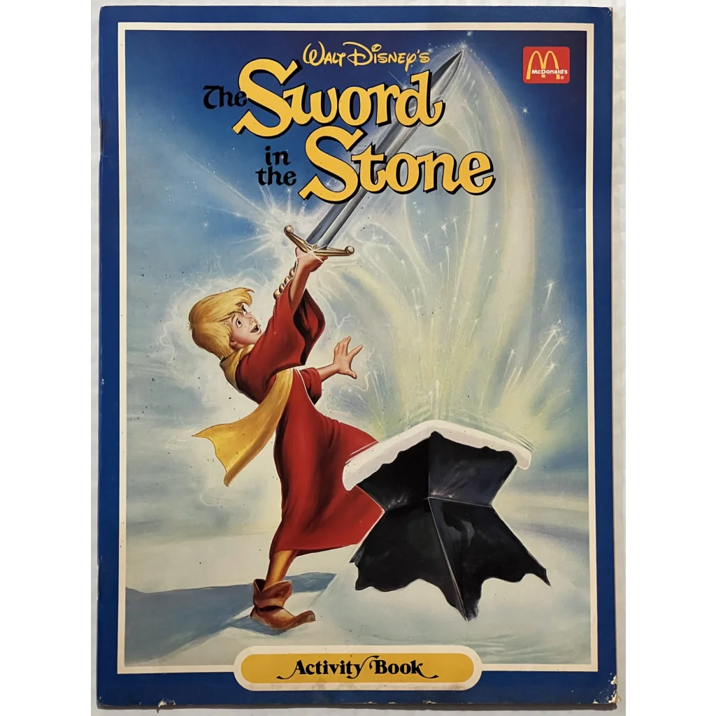 Vintage 1980s Walt Disney and McDonald’s Sword in the Stone Activity Book Collectibles Blast from Past: