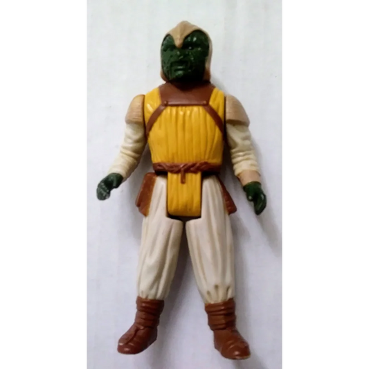 Vintage 1983 Star Wars action figure Klaatu in green with yellow outfit