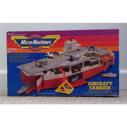 Vintage 1986 Galoob Micro Machines action playset aircraft carrier