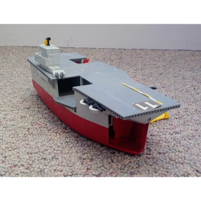 Vintage 1986 Galoob Micro Machines Action Playset with Lego aircraft carrier model