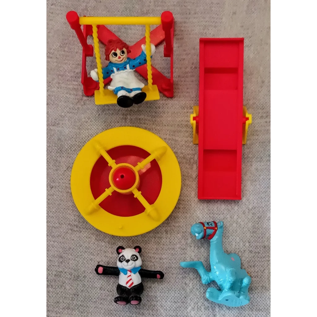 Vintage 1989 McDonald’s Happy Meal Toy Set with Raggedy Ann swing
