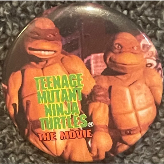 Rare Teenage Mutant Ninja Turtles 1990 movie pin featuring classic characters