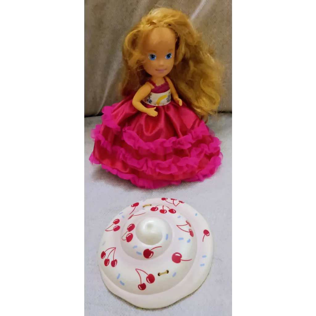 Vintage Tonka Cherry Chip Cupcake Doll Cutie Fruiti Princess with pink ruffles
