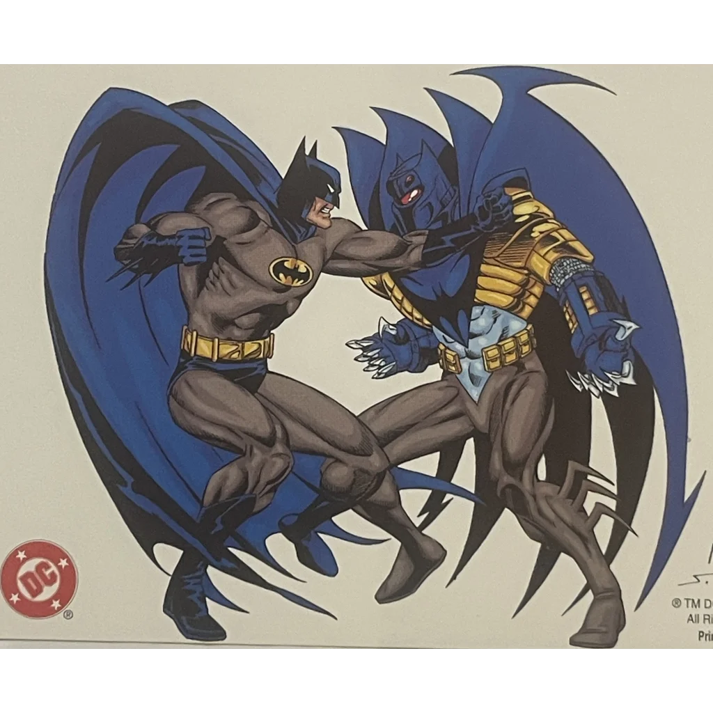 Vintage 1990s 🦇 Batman vs DC Comics Postcard Incredible Graham Nolan Art! Collectibles Antique Collectible Items