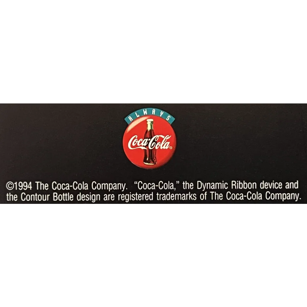 Coca-Cola logo with 1994 trademark on a Rare Antique Vintage bottle hanger