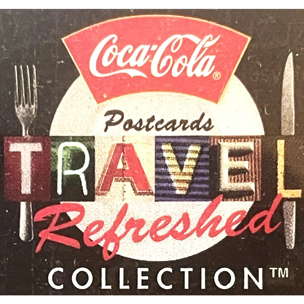 Vintage 1990s Coke Coca Cola Travel Refreshed Unopened Postcard Set Americana! Advertisements Antique Soda and Beverage