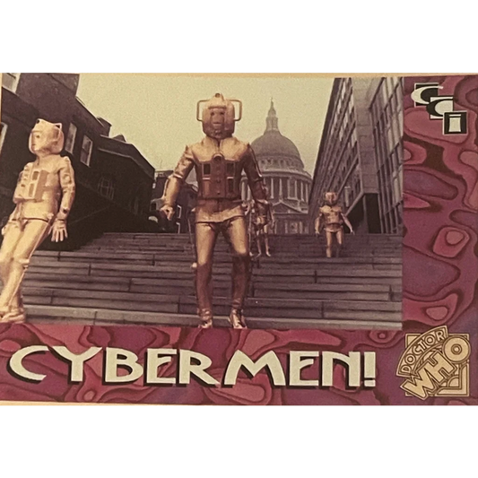 Vintage 1990s Doctor Who Cybermen! Foil 4 Trading Card 🤖 Come Join Their Ranks! 🌌 Collectibles Antique