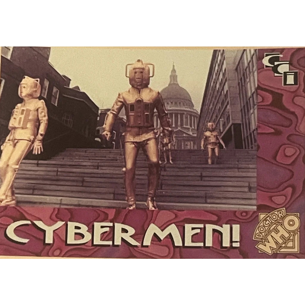 Vintage 1990s Doctor Who Cybermen! Foil 4 Trading Card 🤖 Come Join Their Ranks! 🌌 Collectibles and Antique Gifts