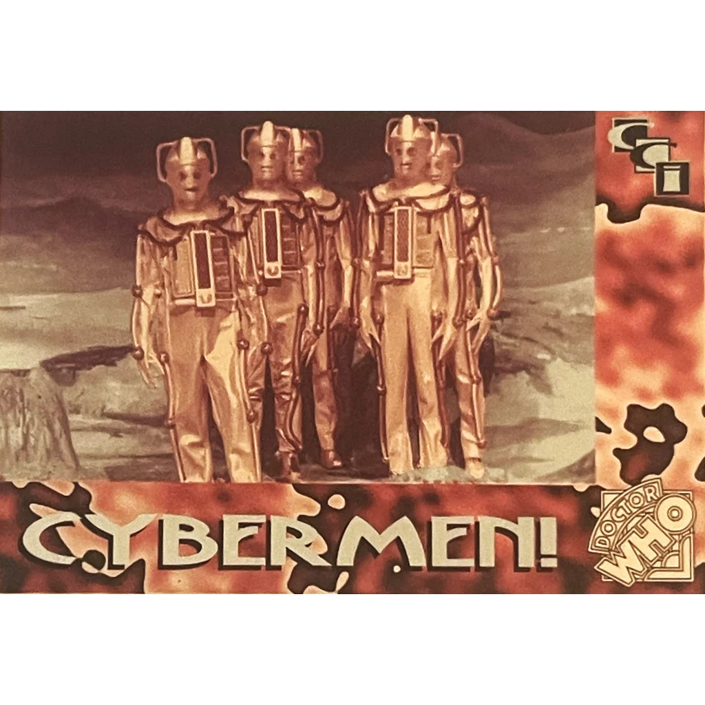 Vintage 1990s Doctor Who 🤖 Cybermen! Foil 5 Trading Card Come Join Their Ranks! Collectibles and Antique Gifts Home
