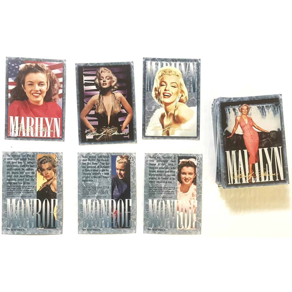 Vintage 1990s Marilyn Monroe Collectible 100 Card Set Sports Time Inc. Perfect! Collectibles Antique Items